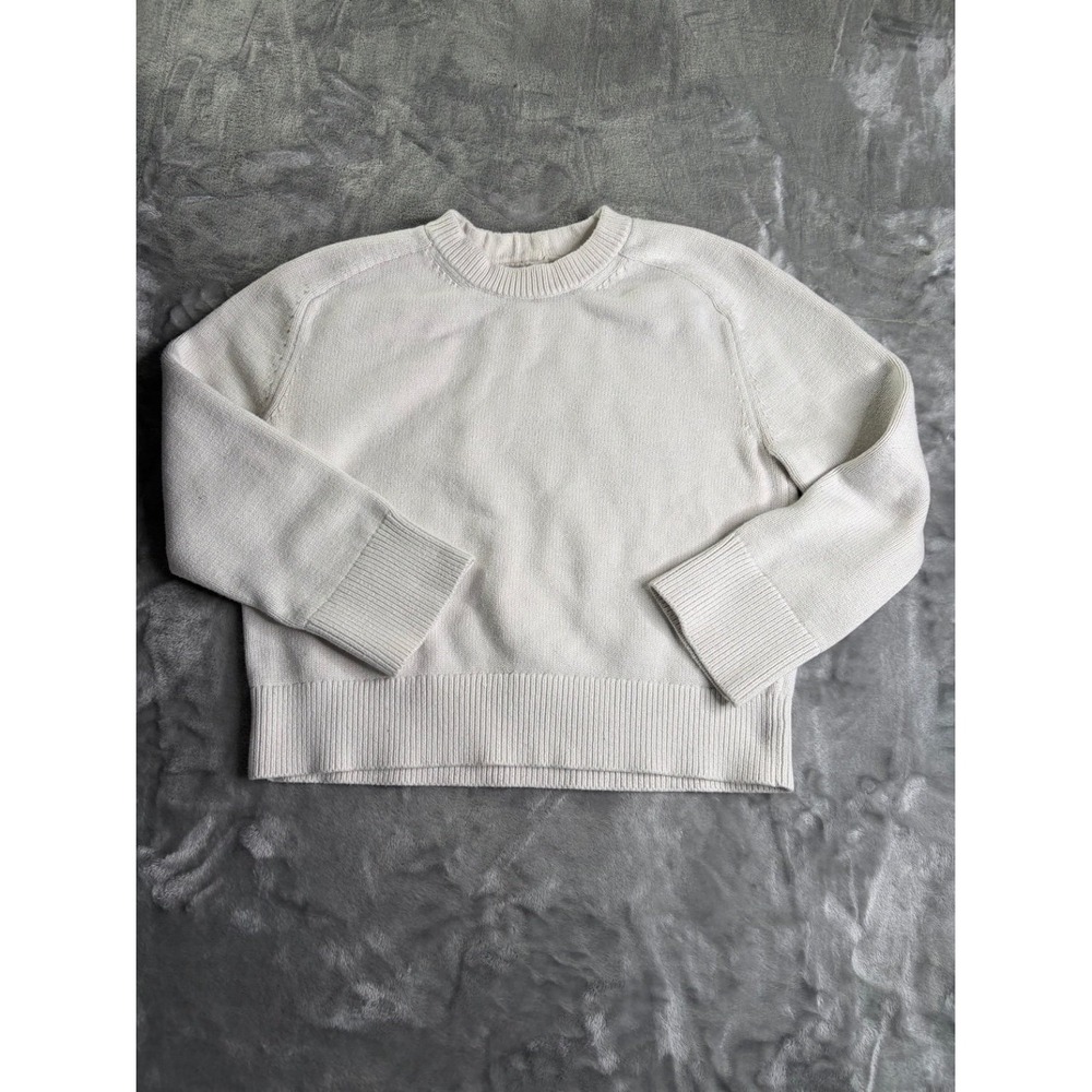 Abercrombie & Fitch Women's Cream Crewneck Pullover Sweater Size S Cotton Blend